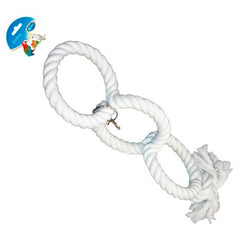 DUVO JUGUETE LORO CUERDA 3 ANILLOS 43CM
