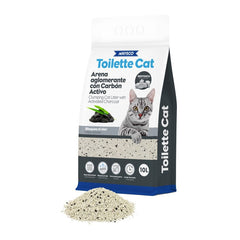 TOILETTE CAT ARENA AGLOMERANTE BENTONITA CARBON ACTIVO 10L