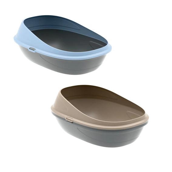 CAT LITTER POP UP COMFORT D.GREY/MOCCA-GREY/BLUE 59X39X27