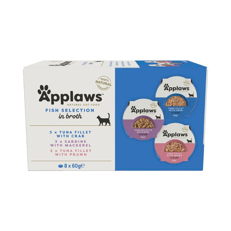 APPLAWS CAT TARRINA MULTI SELECCION PESCADO 8X60GR