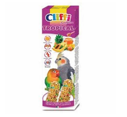 BARRITAS GRANDE COTORRA FRUTA TROP./MIEL 2PZ/150G