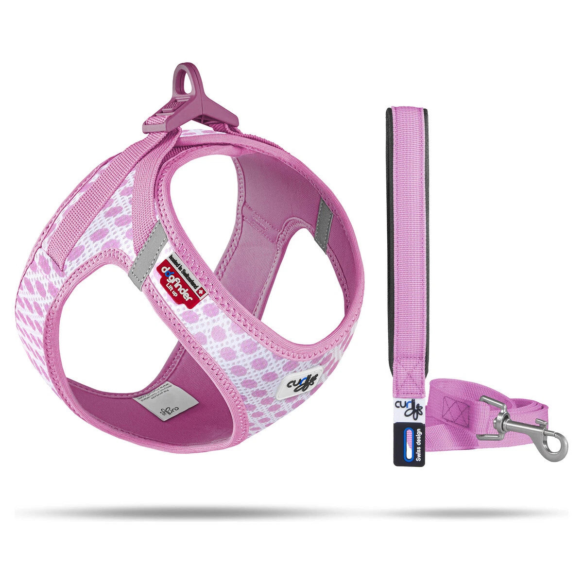 CURLI CONJUNTO CACHORRO ROSA-CIRCULOS XS