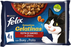 FELIX SENSATIONS GELATINA 4X85GR