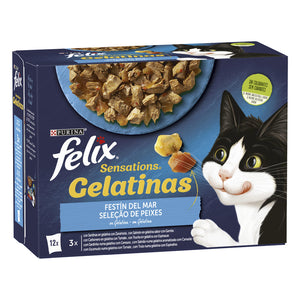FELIX SENSATIONS GELATINA SABOR FESTÍN DEL MAR 12X85GR