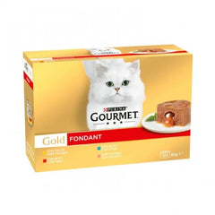 GOURMET GOLD SURTIDO PACK 12X85GR BUEY, CONEJO Y PESCADO