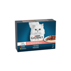 GOURMET PERLE  8X85GR BUEY, POLLO, CONEJO Y SALMÓN