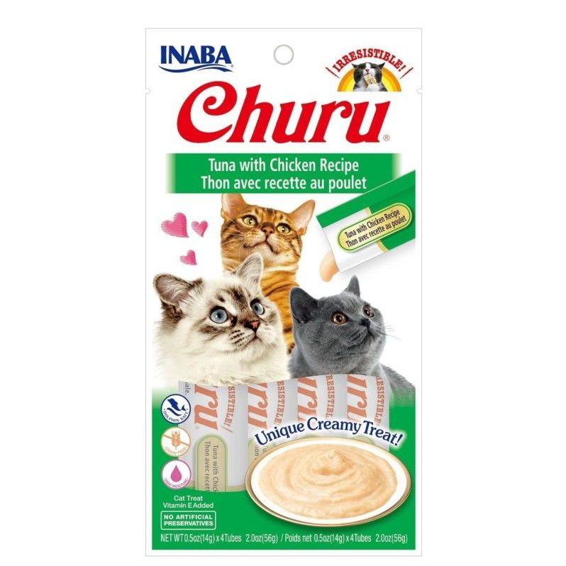 CHURU CAT RECETA 4 X 14G POLLO ATÚN