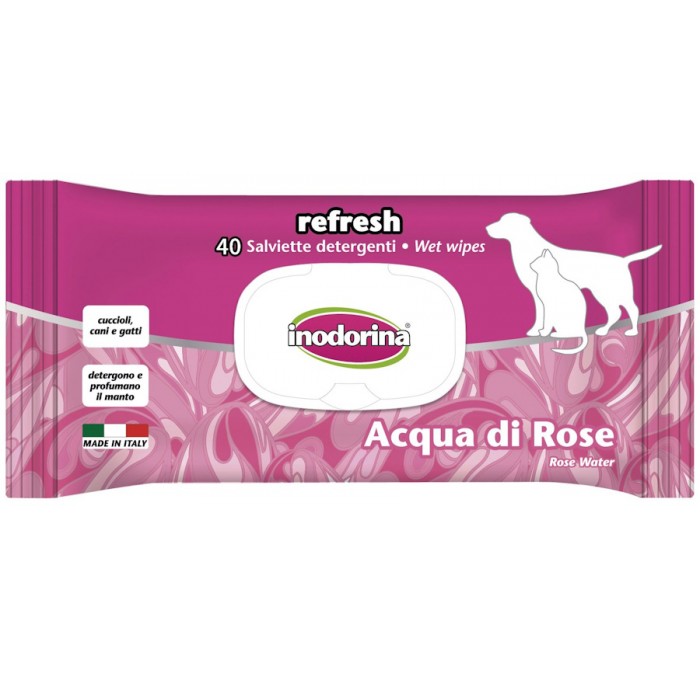 INODORINA TOALLITA REFRESH ACQUA DI ROSA 40 PZ