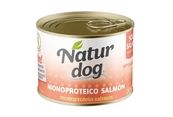 NATURDOG WET MONOPROTEICO SALMON GRAIN FREE 200GR