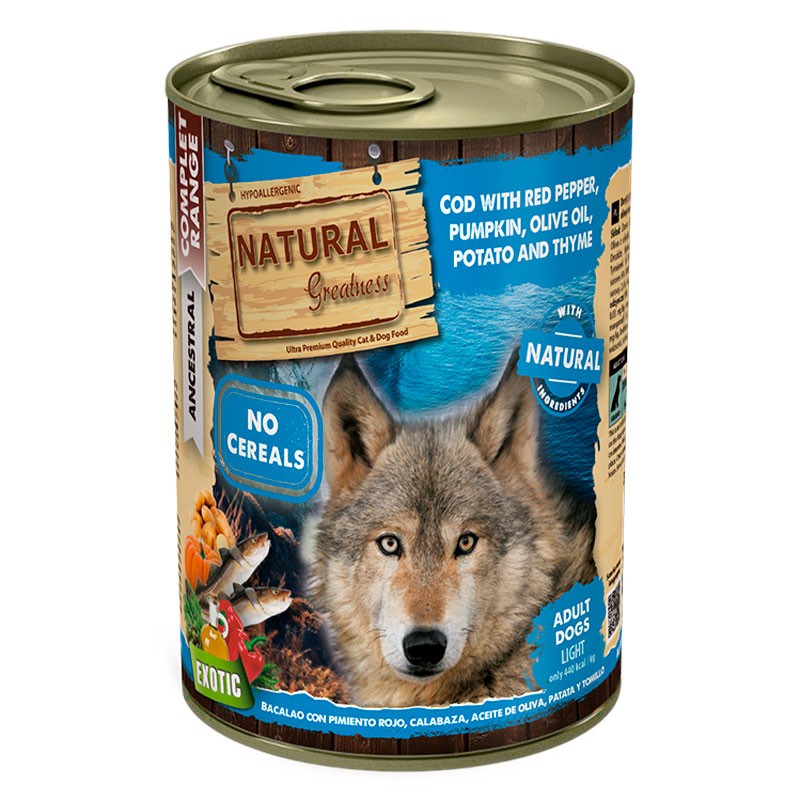 NGD BACALAO CON PIMIENTO ROJO/CALABAZA/ACEITE OLIVA/PATATA/TOMILLO 390GR