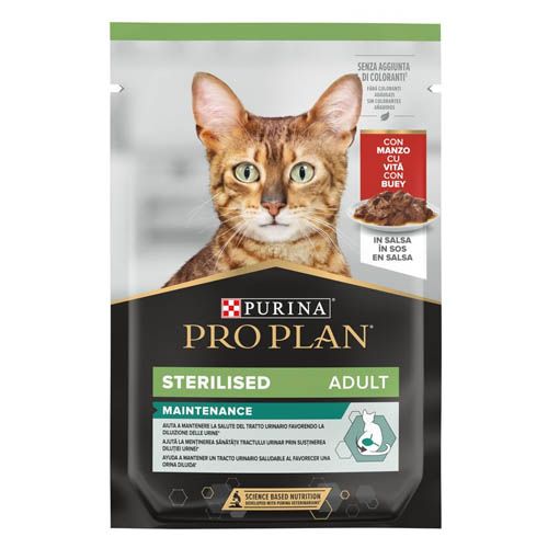 PP GATO STERILISED EN SALSA 85GR BUEY