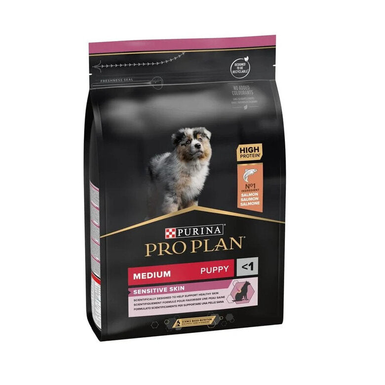 PP DOG PUPPY MEDIUM SKIN SALMON 3KG