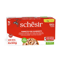 SCHESIR CAT GELATINA ATUN CON GAMBAS MULTIPACK (6X50 GR)