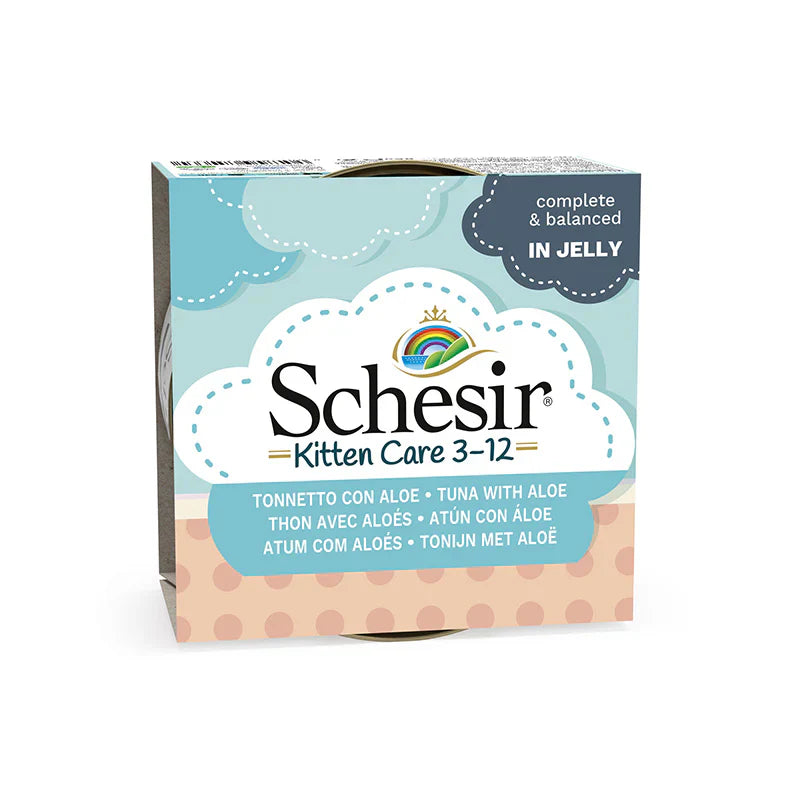 SCHESIR CAT GELATINA KITTEN ATUN CON ALOE LATA 85GR