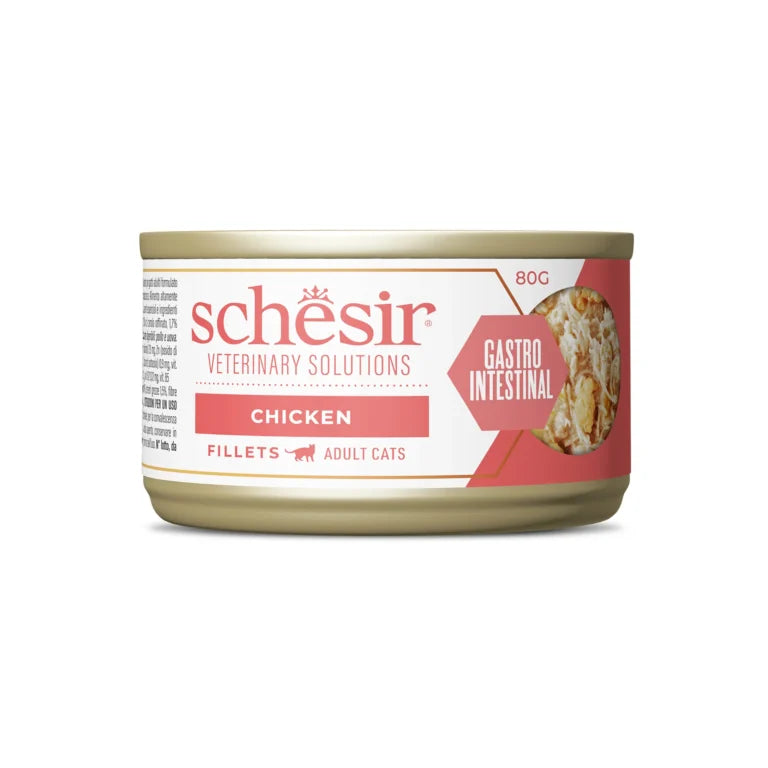 SCHESIR LATA CAT VET GASTROINTESTINAL FILETES POLLO 80GR