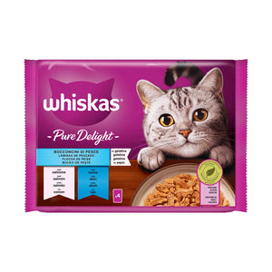 WHISKAS PURE DELIGHT PESCADO 4X85GR