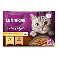 WHISKAS PURE DELIGHT AVES 4X85GR