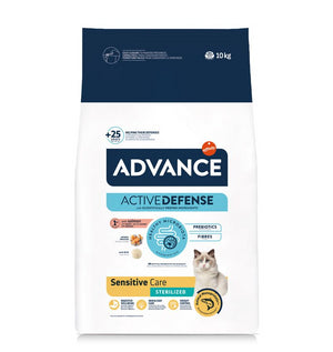 ADVANCE CAT STERILIZ.SENSITIVE 10KG SALMON