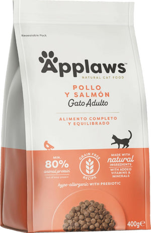 APPLAWS CAT DRY ADULTO POLLO Y SALMON 400GR