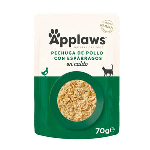 APPLAWS CAT SOBRE POLLO CON ESPARRAGOS 70GR