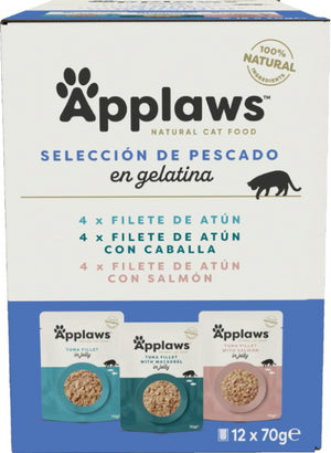 APPLAWS CAT SOBRE SELEC PESCADO GELATINA MULTI 12X70GR