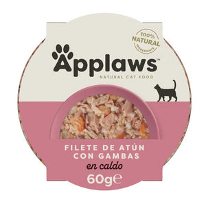 APPLAWS CAT TARRINA FILETE ATUN Y GAMBAS 60GR