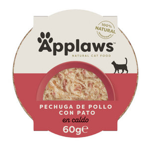 APPLAWS CAT TASTY 60GR PECHUGA POLLO Y PATO