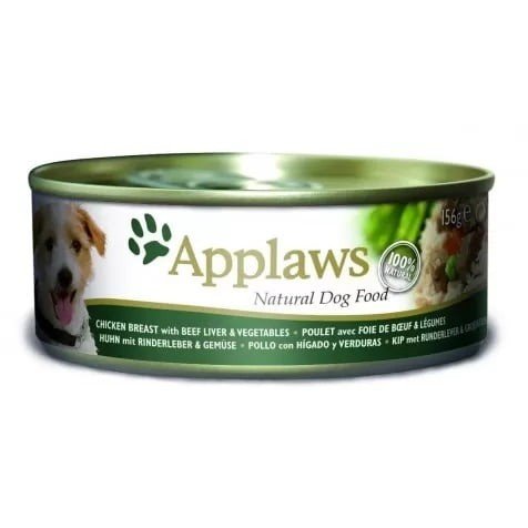 APPLAWS DOG LATA POLLO, HIGADO Y VERDURA 156GR