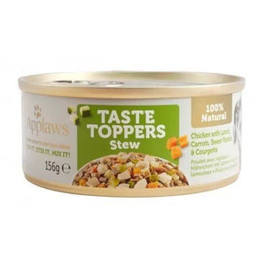 APPLAWS DOG LATA TOPPER ESTOFADO DE POLLO Y CORDERO CON VERDURAS 156GR