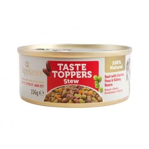 APPLAWS DOG LATA TOPPER ESTOFADO DE TERNERA CON VERDURAS 156GR