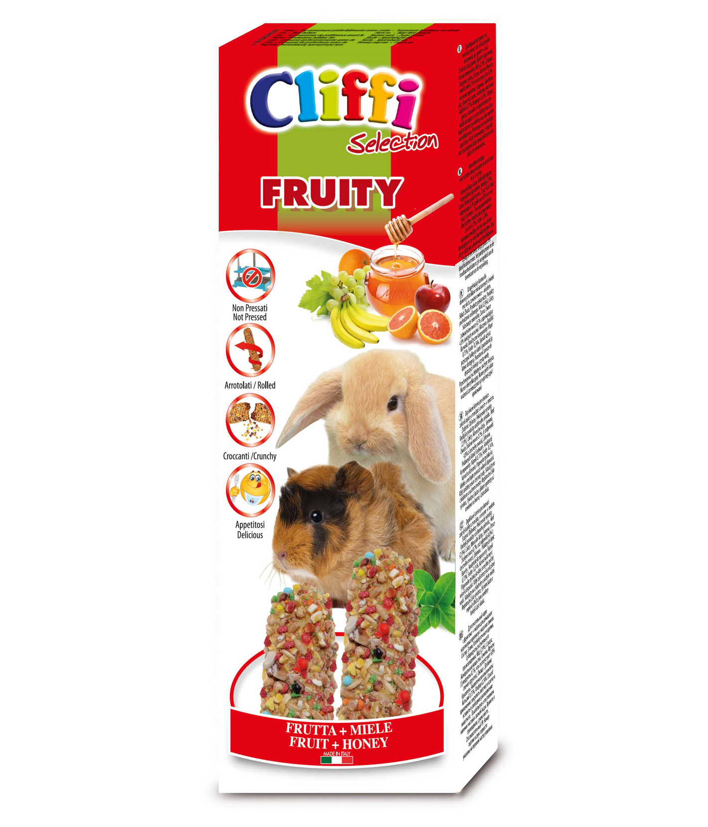 BARRITAS CONEJO Y COBAYAS FRUITY 2PZ/110GR.CLIFFI