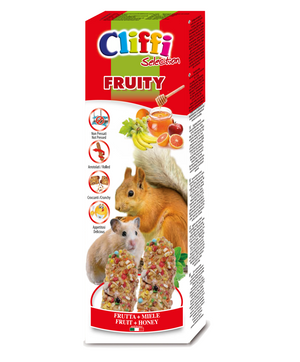 BARRITAS HAMSTER Y ARDILLA FRUTA Y MIEL 2PZ/110GR.CLIFFI