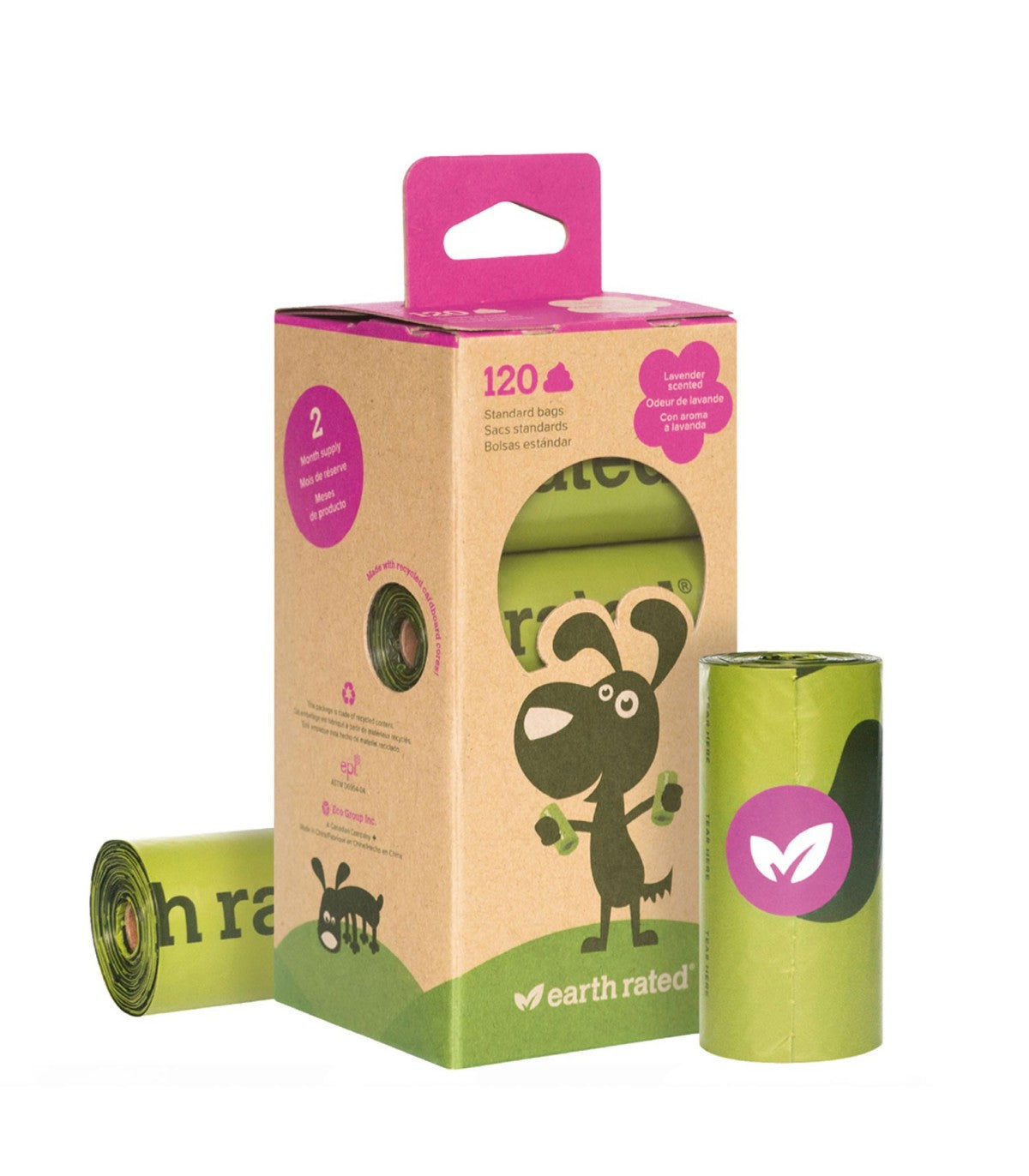 BOLSAS RECAMBIO EARTH RATED 8 ROLLOSX15BOLSAS LAVANDA