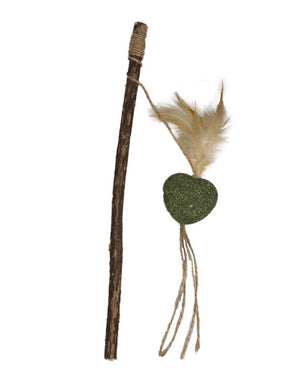 CAÑA DE PESCAR DE MATATABI Y CORAZON DE CATNIP 26/5 CM