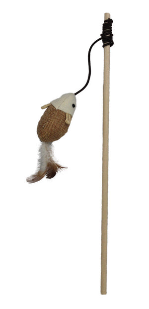 CAÑA DE PESCAR Y RATON NATURAL 40/7