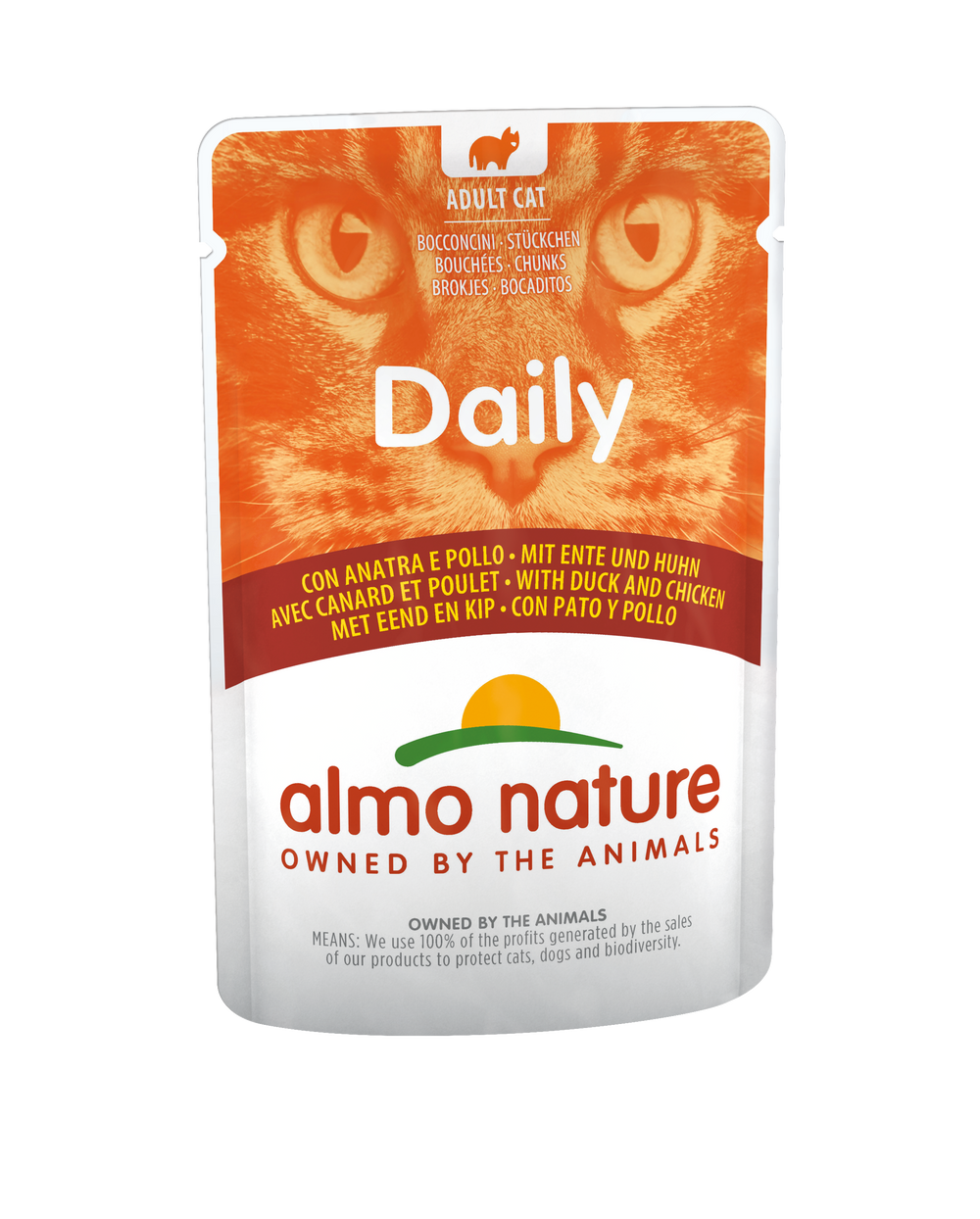 CAT WET DAILY BOCADITOS POLLO Y PATO 70GR
