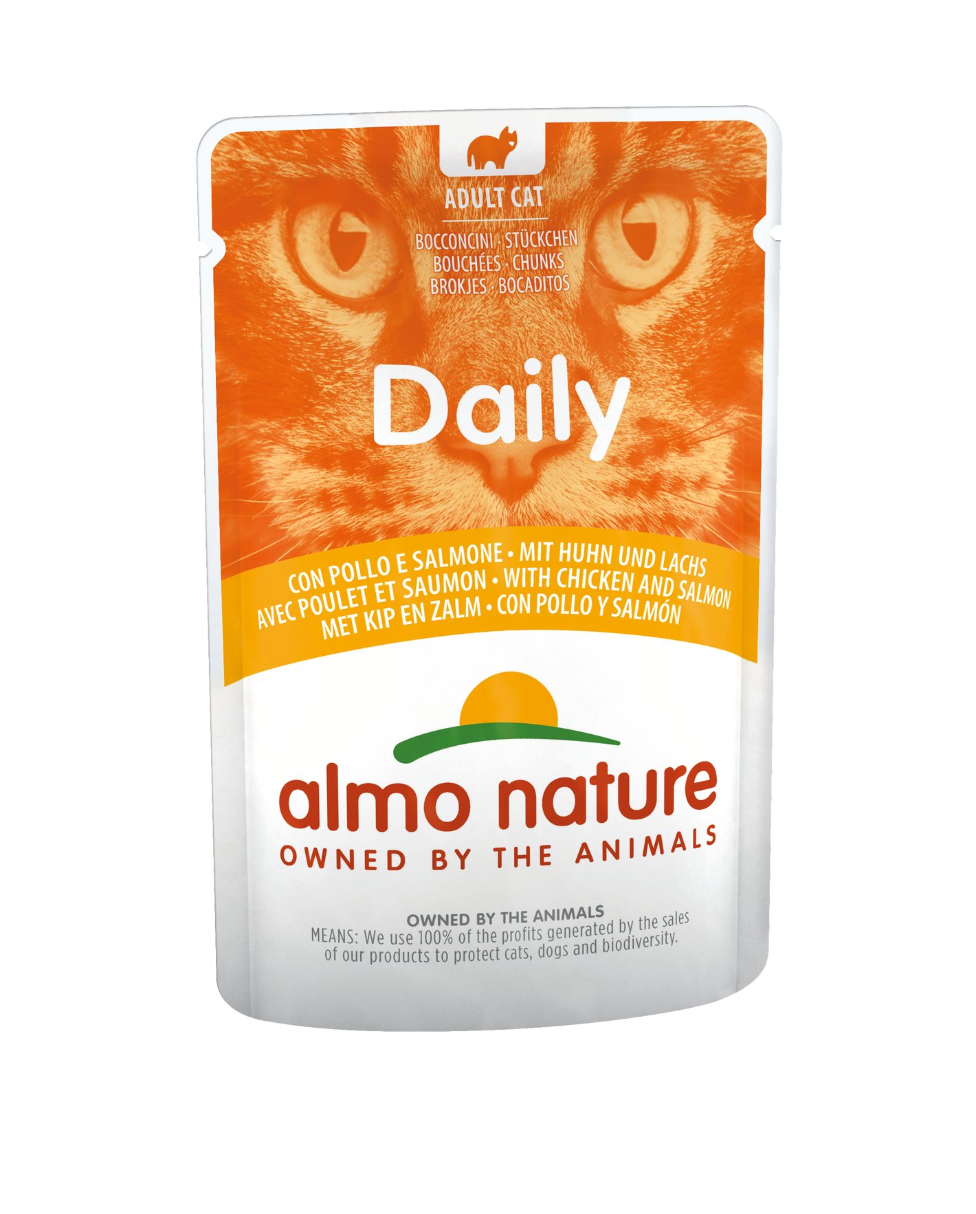 CAT WET DAILY BOCADITOS POLLO Y SALMON 70GR