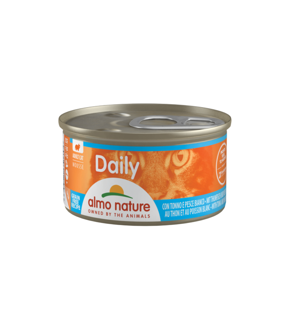 CAT WET DAILY GRAIN FREE MOUSSE ATUN Y BACALAO 85GR