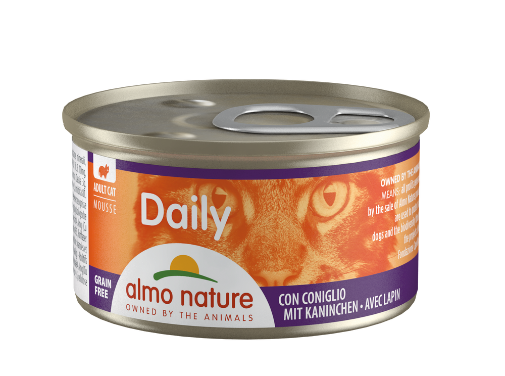 CAT WET DAILY GRAIN FREE MOUSSE CONEJO 85GR
