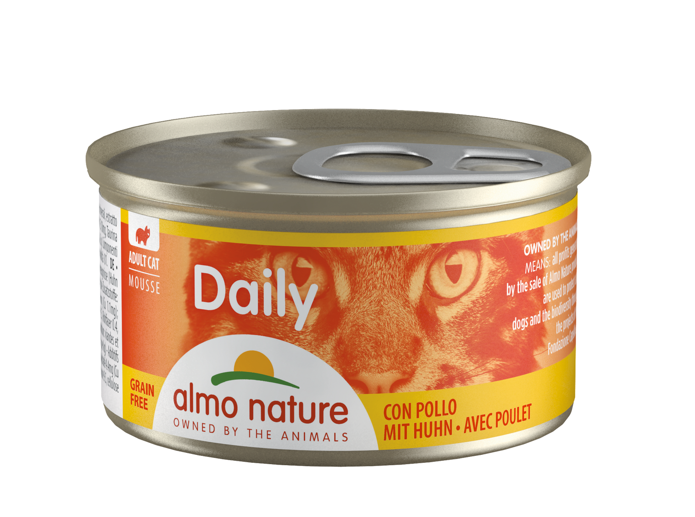 CAT WET DAILY GRAIN FREE MOUSSE POLLO 85GR