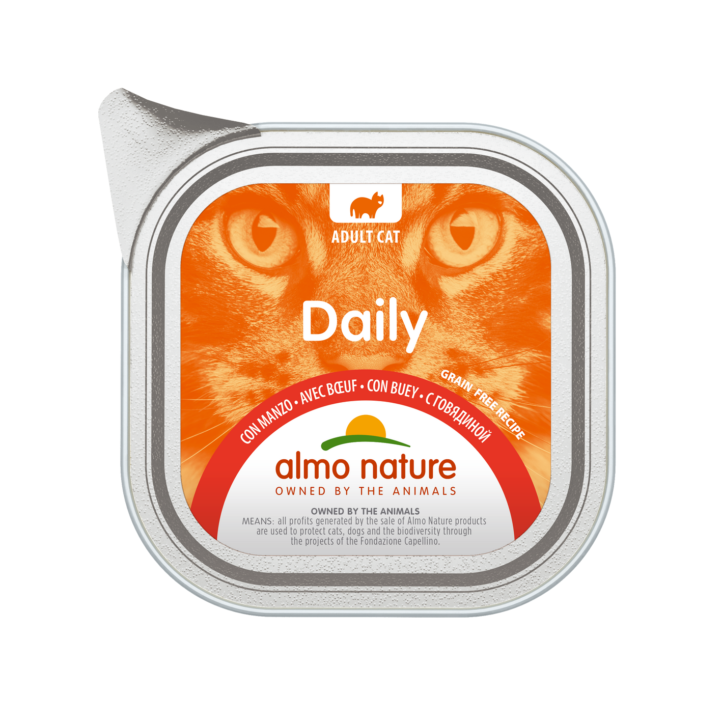 CAT WET DAILY GRAIN FREE MOUSSE VACUNO 100GR