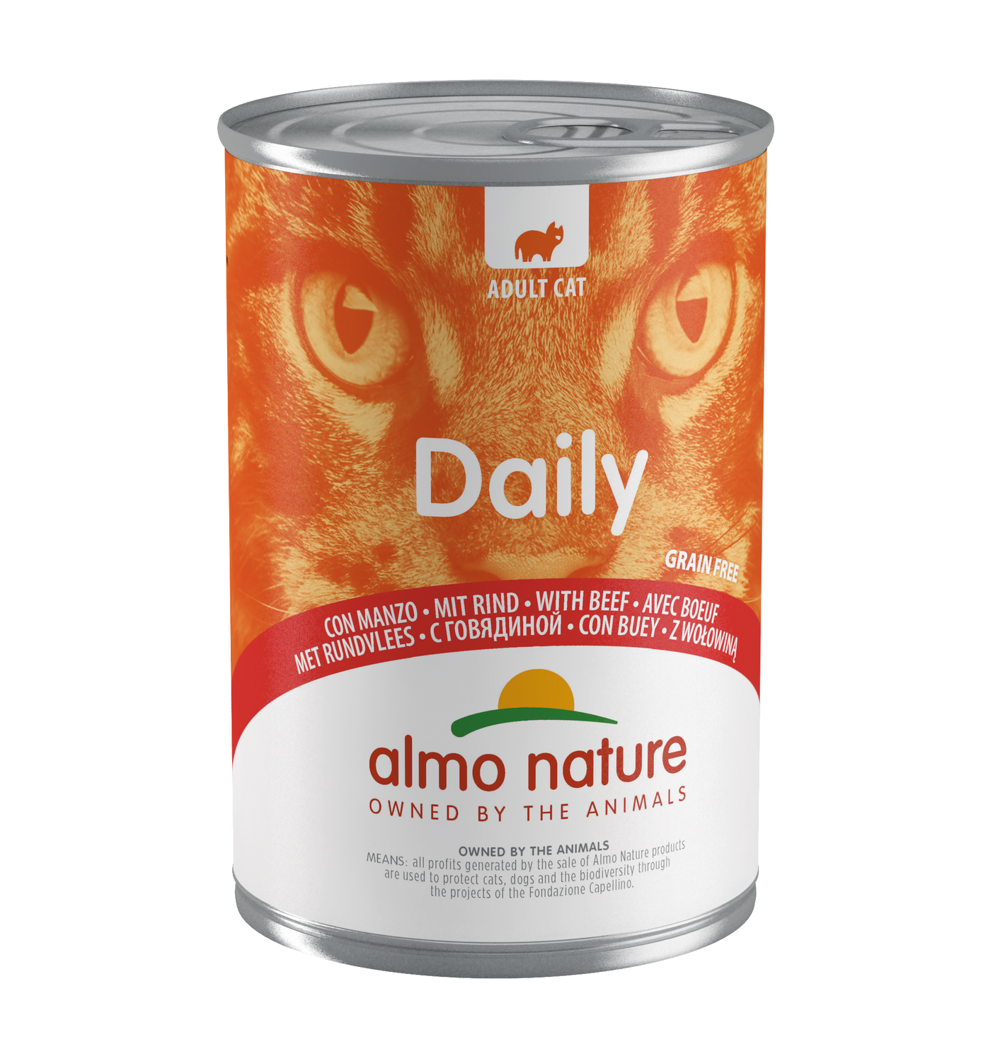 CAT WET DAILY GRAIN FREE MOUSSE VACUNO 400GR