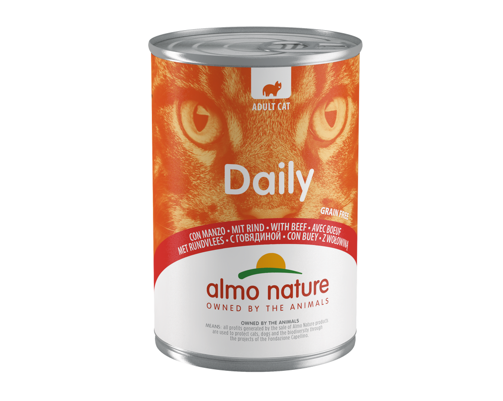 CAT WET DAILY GRAIN FREE MOUSSE VACUNO 400GR
