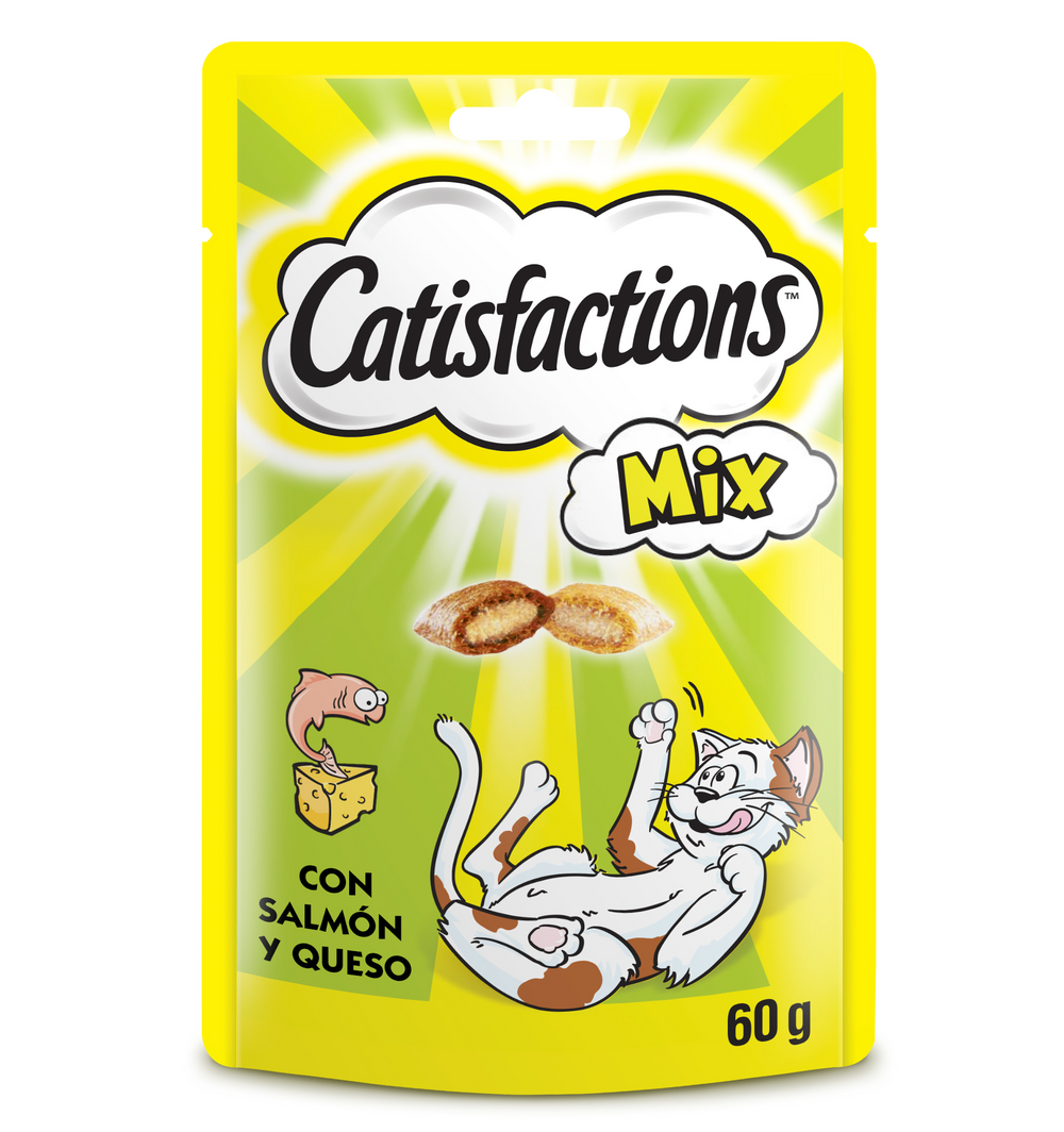CATISFACTIONS FELINE MIXTO SALMON QUESO 60GR