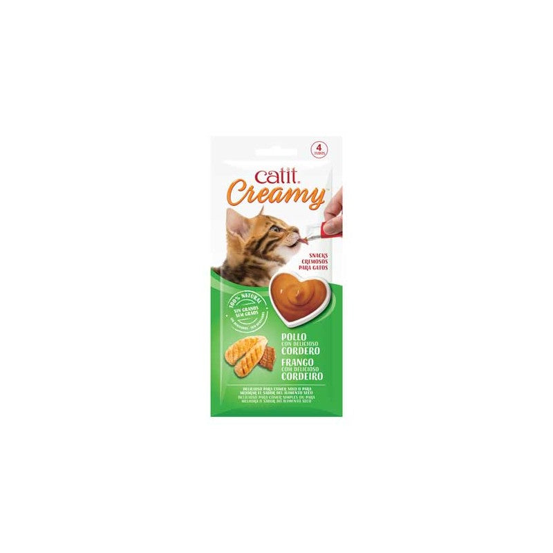 CATIT CREAMY SNACK LIQUIDO POLLO/CORDERO