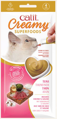CATIT CREAMY SUPERFOOD ATUN CON COCO Y WAKAME 4X10GR