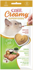 CATIT CREAMY SUPERFOOD POLLO CON COCO Y KALE 4X10GR