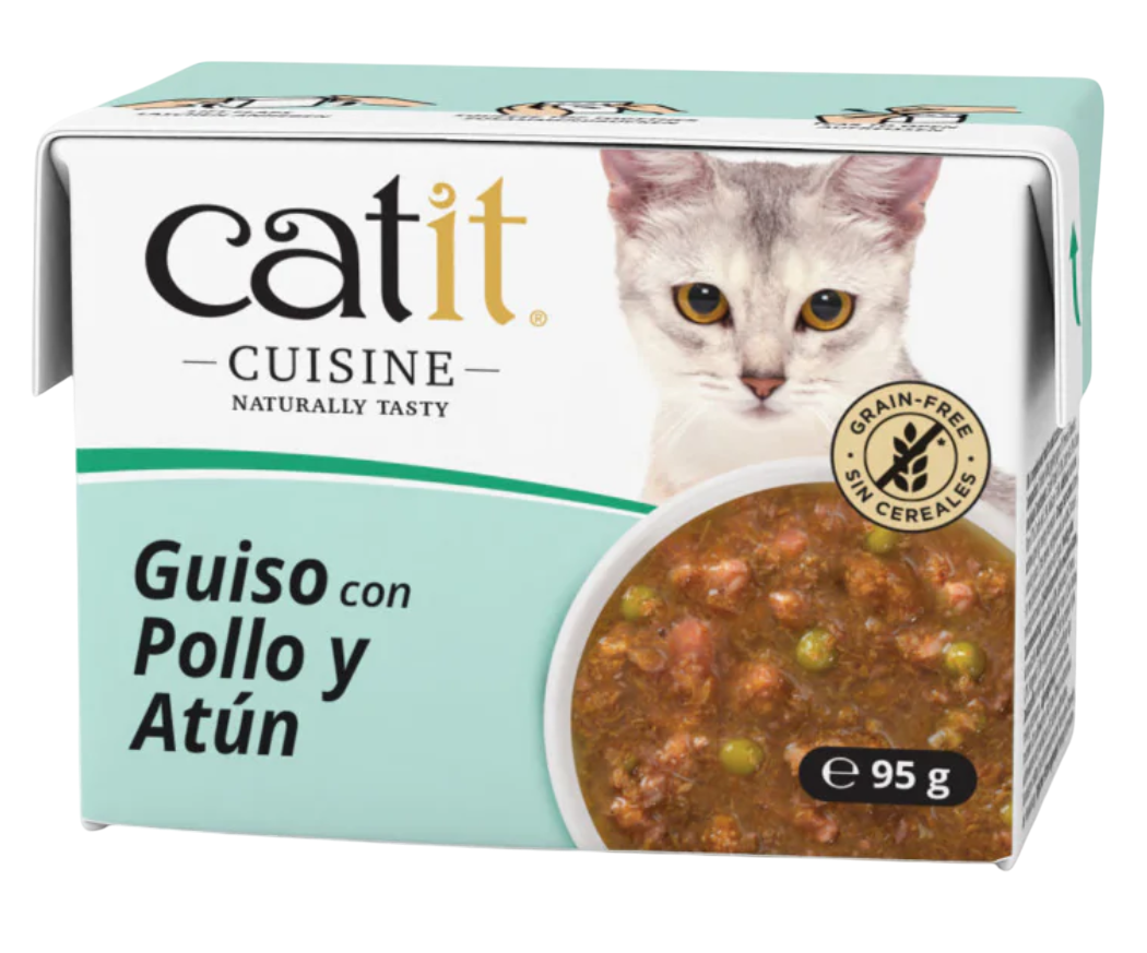CATIT CUISINE GUISO CON POLLO Y ATUN 95GR