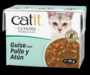 CATIT CUISINE GUISO CON POLLO Y ATUN 95GR