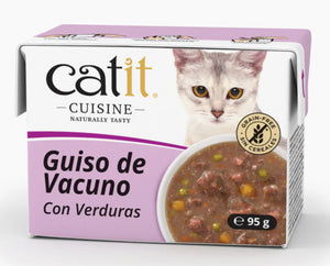 CATIT CUISINE GUISO DE VACUNO CON VERDURAS 95GR